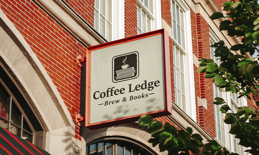 Coffee Ledge Storefront Sign